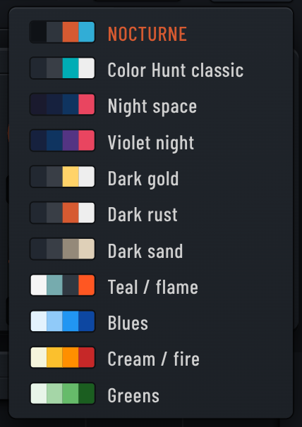 NOCTURNE alternate palette