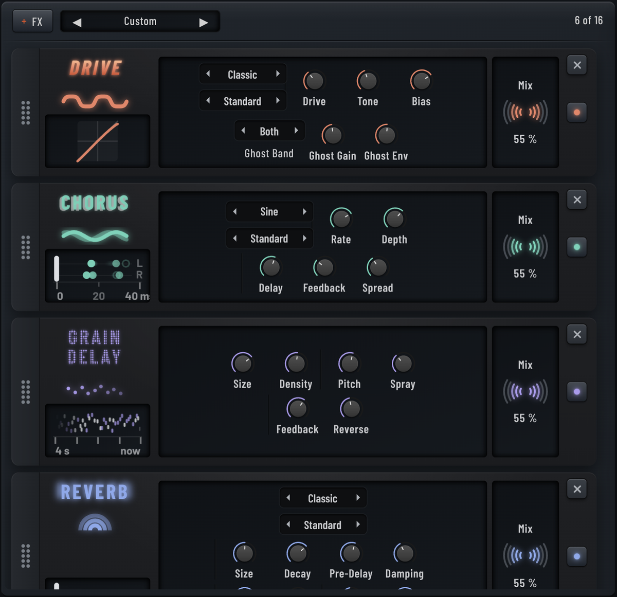NOCTURNE FX rack